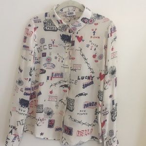 Sonia by Sonia Rykiel silk button down shirt